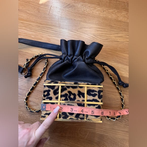 90s Vintage Leopard Box Bag - Picture 2 of 6